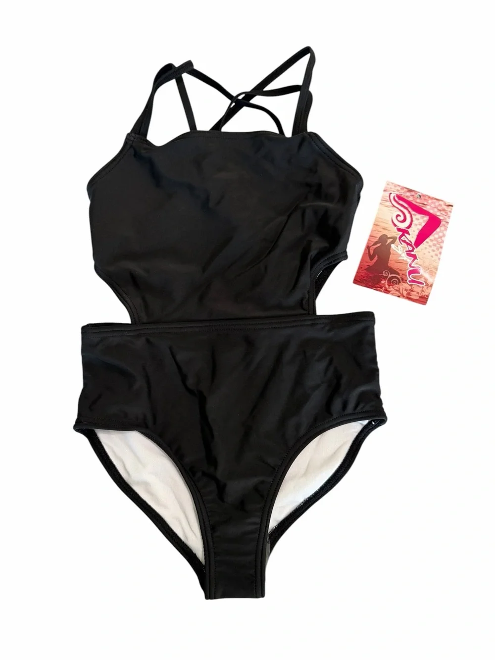 Kanu Surf NEW Girls One Piece Solid Swim Suit Size 6 #260060